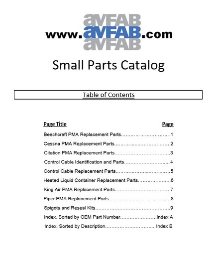 Small Parts Catalog
